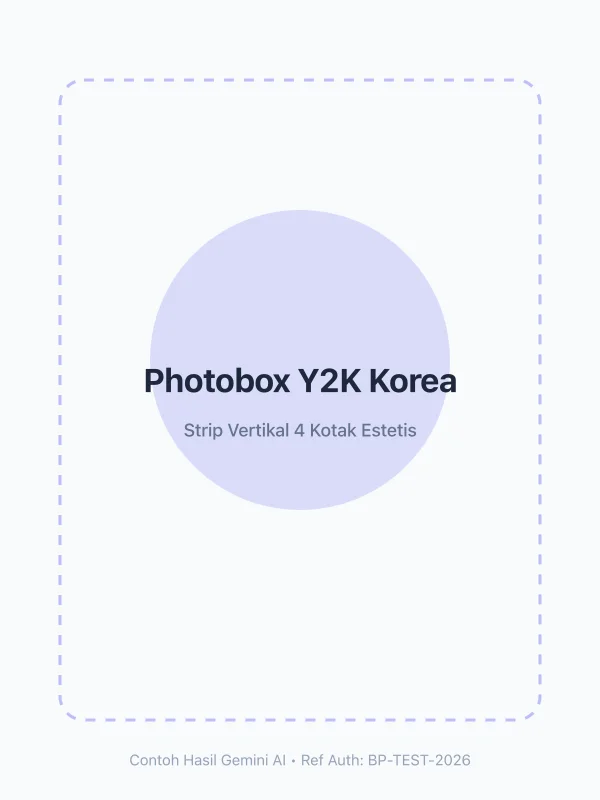 Contoh Photobox Y2K di Gemini AI