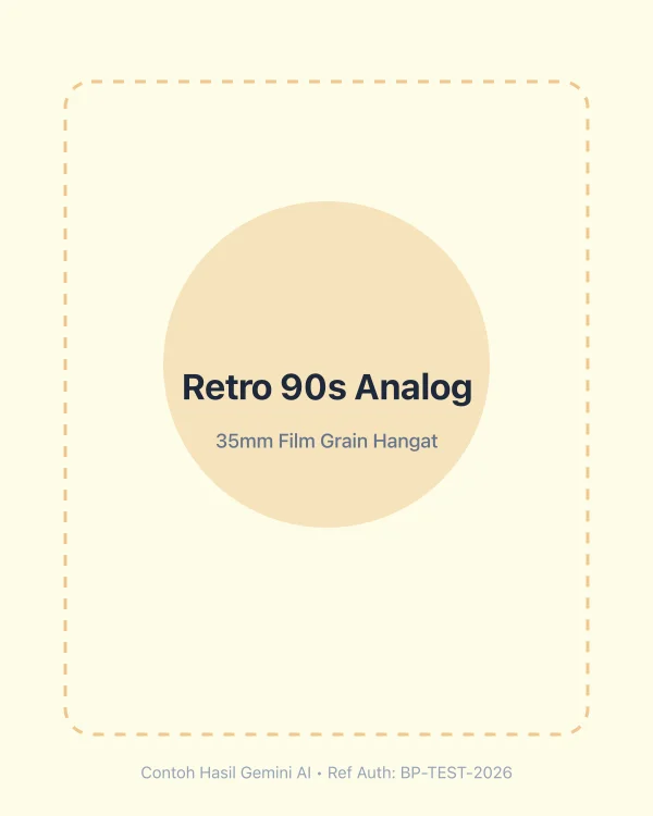 Contoh Retro 90s di Gemini AI
