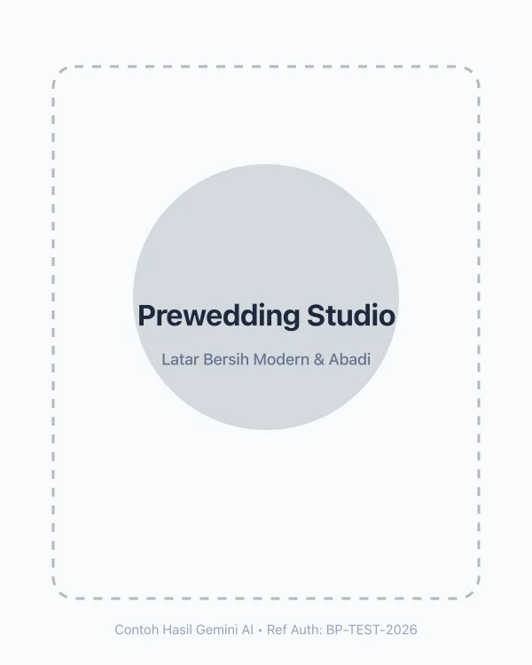 Contoh Prewedding Studio di Gemini AI
